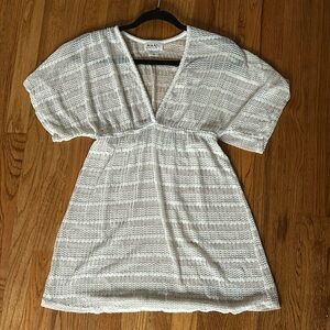 Jordan Taylor V Neck Tunic Dress White Coverup size Medium
